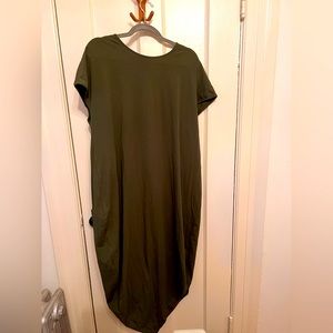 Olive T-shirt dress
